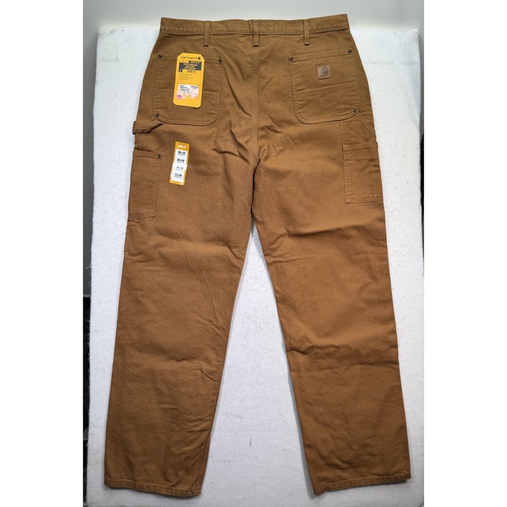 Carhartt BN0136 BRN 38x34 Double Knee Carpenter Pants Brown Duck Canvas NEW